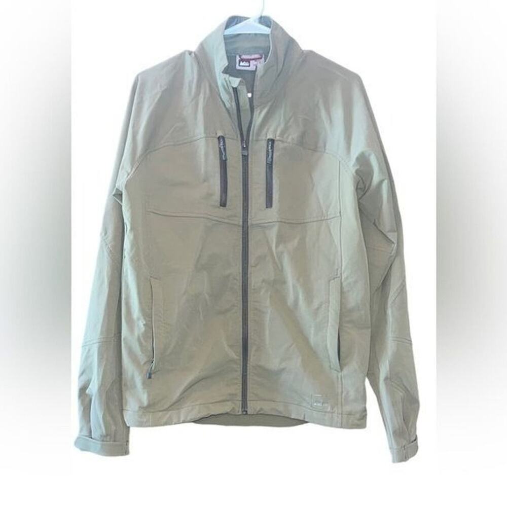 REI Soft Shell Jacket Mens Size Small Full Zip Mid Weight Protective Hiking Trek